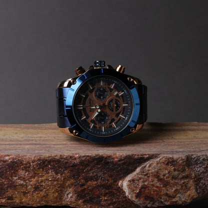 Azure Titan - Rose Gold Dial Watch
